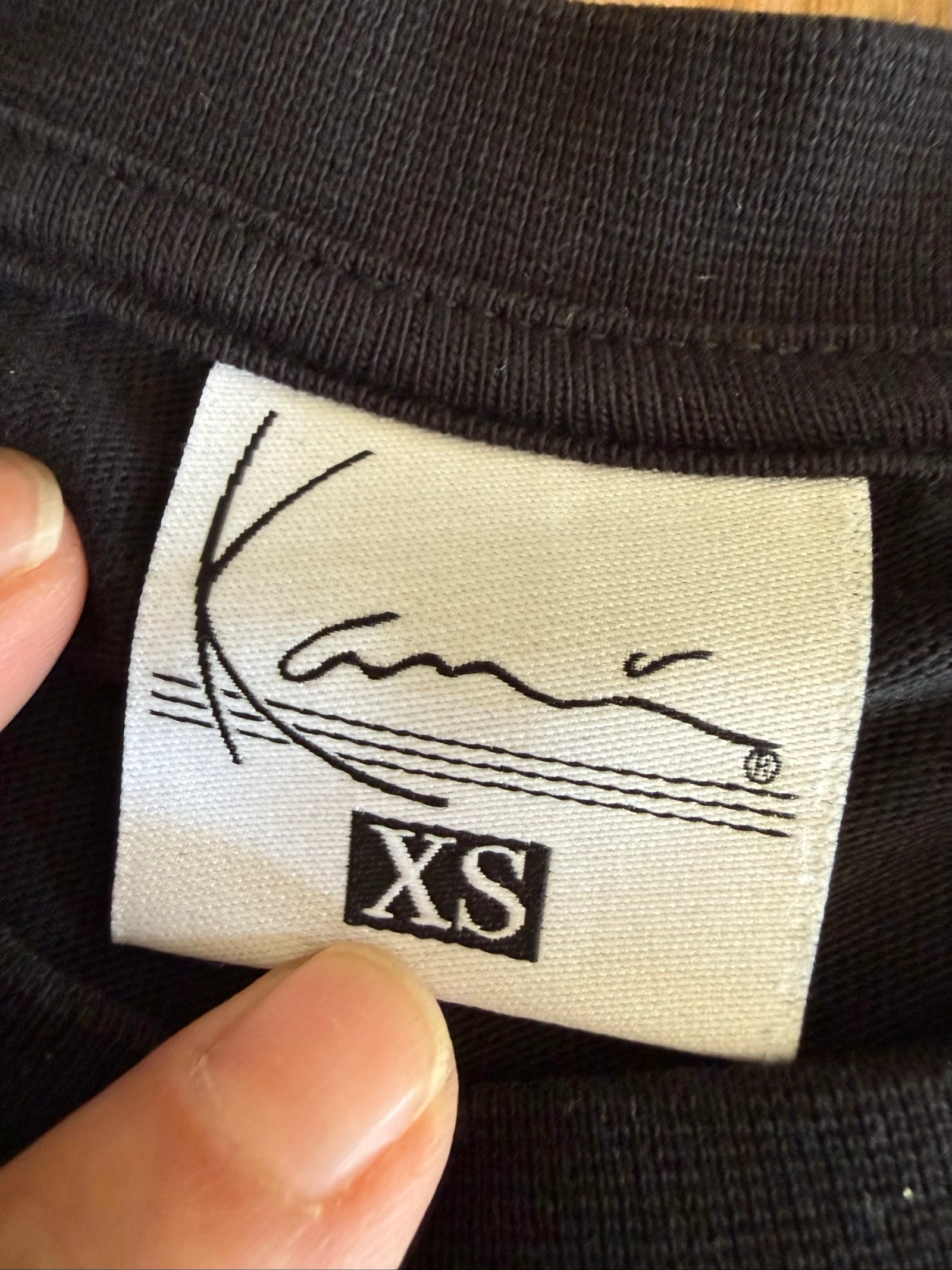 Camiseta Masculina Karl Kani XS – Preto Listrado Branco – Estado Perfeito – Streetwear – photo 5